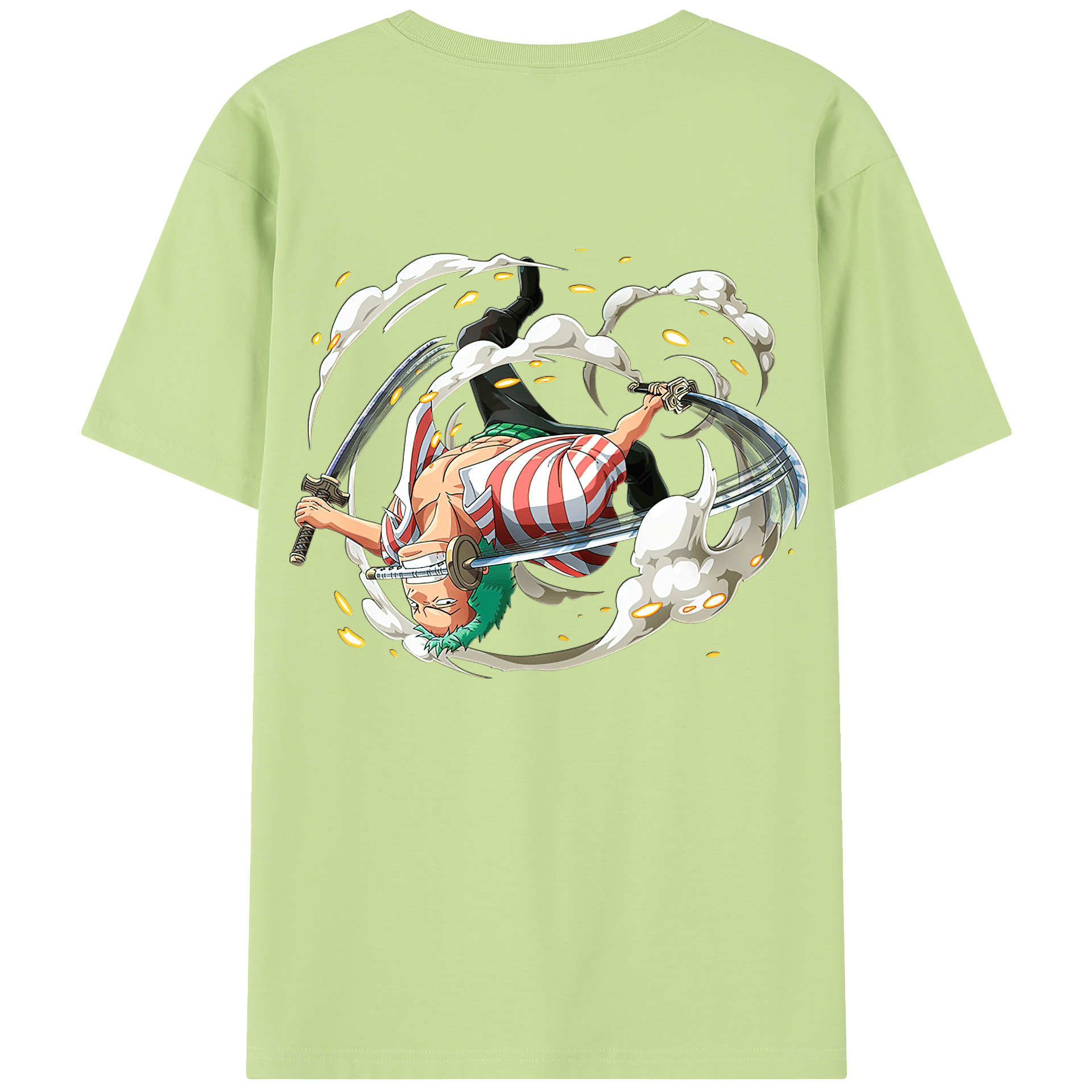 ワンピース ロロノア・ゾロ ONE PIECE Roronoa Zoro 綿100％半袖Tシャツ（背面プリント）